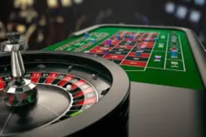 roulette table in casino