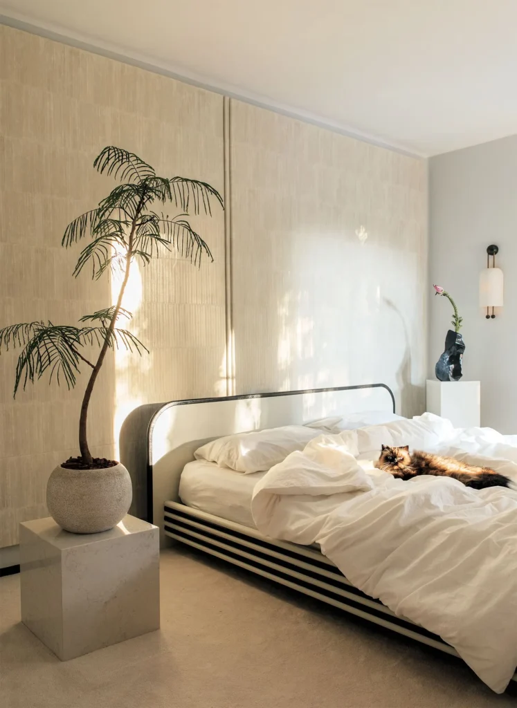 minimalist interior in the bedroom